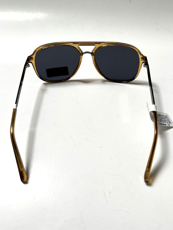 New GUESS Aviator Sunglasses GO00099 Double Bridge Acetate Amber Black Lens main image 7